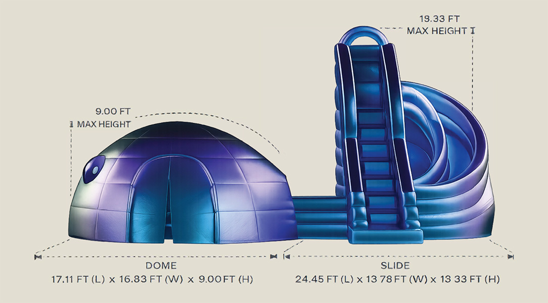 image of The Maroon Station inflatable structure