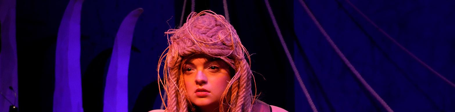 woman in rope wig
