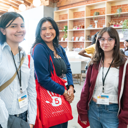 Three Interns pose for the camera
